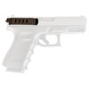 Techna Clip for Glock 17/19/26 Ambi, a firearm accessory designed for Glock pistols, shown in black attachment on a semi-automatic handgun.