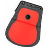 Fobus FOBUS E2 PDL HLSTR CZ P10C BLK RH, a black and red holster for the CZ P10C pistol with a paddle design for right-handed users.
