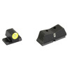XS Sights XS DXT2 TRIT BIG DOT S&W M&P OR YLW, black front and rear sight with yellow big dot for pistol shooting.