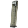 Elite Tactical Systems Group SMK-GLK-9-170: 27-Round Glock Magazines with Enhanced Durability & Clear Design, transparent magazine showing internal spring.