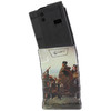Mission First Tactical EXDPM556D-GWR impact-resistant AR15/M4 grip with George Washington graphic, featuring an illustrative image of George Washington and historical scene.
