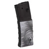 Mission First Tactical EXDPM556D-BSKR Beskar Graphic AR15/M4 Magazine, durable long glass fiber polymer design with oversized bolt catch, featuring a black and silver Beskar-themed graphic pattern.