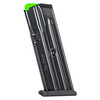 Mec-Gar USA MGG191000A - Premium High-Quality Magazine with Anti-Friction Coating for Firearms, showing a black gun magazine with a green top and anti-friction coating for smooth operation.