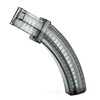 ProMag Industries REM-A1 20-Round Magazine, transparent polymer construction with coil spring inside for durability and reliability, designed for precision manufacturing and a lifetime guarantee.