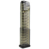 Elite Tactical Systems Group SMK-GLK-43X-19, durable 19-round extended magazine with a clear body for Glock 43X & 48, non-tilt design, lifetime warranty.