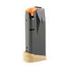 FN America 20-100711 10-Round 9MM Magazine for FN Reflex, durable FDE design, black magazine with orange follower, made in Italy.