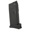 KCI USA Glock 43 Magazine, black polymer and hardened steel, 6-round capacity, for 9x19mm, with image of the magazine.