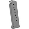 American Tactical ATIM1911458 1911 Magazine - 8 Round .45 ACP Replacement Magazine for Enhanced Shooting Performance, showing a stainless steel firearm magazine with numbered capacity indicator from 2 to 8.