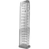 Elite Tactical Systems Group GLK-43X-19 - High Capacity 19-Round Polymer Magazine for Glock 43X, transparent magazine with metal spring and followers for enhanced durability and performance.