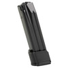 Heckler & Koch 50256715 Steel Magazine - Durable, Reliable, Precision-Fit Gun Accessory, close-up view showing its sleek black design and sturdy construction.