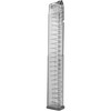 Elite Tactical Systems Group SG9-320-40 Magazine, 40-Round Capacity, Durable Polymer Construction for Maximum Reliability, transparent design showcasing internal spring and feed lips.