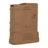 Mission First Tactical 10EXD762x51-SDE AR10/SR25 Magazine - Durable Polymer Construction & Tool-less Disassembly, tan-colored magazine with text imprints and textured grip area.