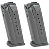 Ruger 90684, two metallic firearm magazines with numbered capacity indicators from 5 to 15 rounds, designed for secure fit and reliable performance.