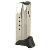 Ruger 90618, firearm magazine with a metal body and a black plastic base.