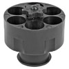 Safariland J-P3C Speed Loader for Revolvers, black metallic revolver speed loader with multiple chambers for quick reloading.