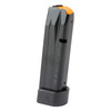 Wilson Combat 1104, firearm magazine with a black finish and orange tip, designed for 9mm caliber guns.