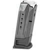 Ruger 90638, firearm magazine for semi-automatic pistol, stainless steel construction with capacity markings.