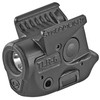 Streamlight 69285 Tactical Weapon Light for SIG SAUER P365, black compact gun flashlight with 100 lumens and tool-less battery replacement, shown from a high angle.