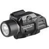 Streamlight 69475 TLR-8 HL-X G High Lumen Rail-Mounted Tactical Light - 1000 Lumens, USB-C Rechargeable with Interchangeable Paddle Switches, close-up view of the compact, black tactical flashlight equipped with a bright LED and mounting rail.