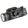 Streamlight 59152 TLR-1 HP Tactical Light - 65,000 Candela, 1,000 Lumens, Shock-Proof LED, One-Handed Interface, compact black tactical weapon light with adjustable focus and control buttons.