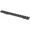 Burris Optics 410661 Xtreme Tactical Base - Heavy-Duty Solid Steel Mount for Long & Short Actions, Precision Shooting Accessory, image of a durable, black steel rifle mount rail with multiple slots for scope or accessory attachments.