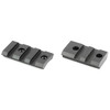 Burris Optics 410620 Steel Base, versatile Weaver and Picatinny mount, lightweight design for optimal mounting, shown in a close-up image with two black metal mounting bases.