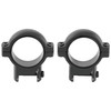 Burris Optics 420587 Signature Rings - Heavy-Duty Steel Construction for Superior Gripping Power and Precision Shooting, pair of black thick metal scope rings with secure mounting mechanisms.
