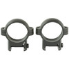 Burris Optics 420521 Signature Rings, durable steel mounting rings for precision shooting performance, shown in gray color with clamping mechanism.