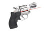 Crimson Trace Corporation Crimson Trace LG-111 Lasergrips for Ruger SP-101, installed on a silver revolver, showcasing superior ergonomics and tactical precision.