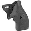 Crimson Trace Corporation Crimson Trace LG-111 Lasergrips for Ruger SP-101, close-up of black textured ergonomic grips with laser sight attachment and the logo 'CT' engraved on the side.