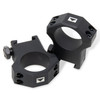 Steiner 5962 T-Series High Scope Rings - Precision 30mm Scope Mounts for Picatinny Rail, black scope rings with a robust design and mounting screws for secure attachment.