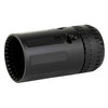 LanTac USA 01-MD-A2-BMD-COMP Blast Mitigation Device - Advanced Muzzle Control & Safety, a black cylindrical firearm accessory with venting slots and screw adjustments for enhanced muzzle blast management.