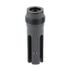 LanTac USA LLC LANTAC Lamprey Flash Hider LAM-556FC-PBL - Precision Engineered Tactical Muzzle Device with Six Ports for Enhanced Shooting Performance, black metal muzzle brake with six ports and detailed design.
