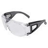 Allen Company 4180 ULTRX Fit Over Safety Glasses - High Impact Eye Protection for Prescription Eyewear, clear protective goggles with black accents and ventilation slats.