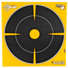Allen Company 15255 EZ Aim Adhesive Splash Reactive Paper Bullseye Targets for Precision Shooting, black and yellow bullseye target with splash technology for easy shot visibility.