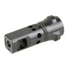 Breek Arms BRK4330 Echo Muzzle Brake & Breek-LOK 3QD Suppressor Attachment for 14.5-inch barrels, black metal firearm accessory.