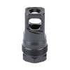 Breek Arms BRK4431 Plan B Echo Muzzle Brake, compact 30 caliber recoil reducer made in USA, black metal firearm accessory with threaded base for attachment.