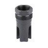 Breek Arms BRK4416 Low-Profile 3-Prong Muzzle Device, lightweight 4140 steel design with a black finish, compatible with Plan B mounting system, optimized for efficiency and flash reduction.