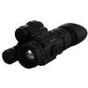 ATN Corp TIMFOD6625 Thermal Optics, versatile monocular and weapon sight with AI imaging, OLED display, and range finder features, black cylindrical device with multiple adjustment dials and attachments.