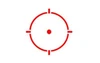 Holosun Technologies Holosun EPS-CORE-RD-MRS Enclosed Red Dot Sight - Compact Optics for Modern Pistols with Multi-Reticle System, close-up of the red dot reticle in a circular aiming window.