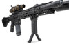 Strike Industries SI-AR-BIPOD Strike Bipod Grip (Picatinny), tactical firearm bipod mounted on rifle for stability.