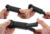 Strike Industries SI-AR-BIPOD Strike Bipod Grip (Picatinny), black tactical grip with bipod attachment for firearms.