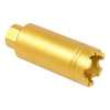 Guntec USA CONE-FH-S-C-GOLD AR-15 Slim Line 'Trident' Flash Can With Glass Breaker (Anodized Gold)