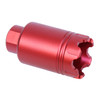 Guntec USA MCONE-FH-S-C-RED AR-15 Micro 'Trident' Flash Can With Glass Breaker (Anodized Red)