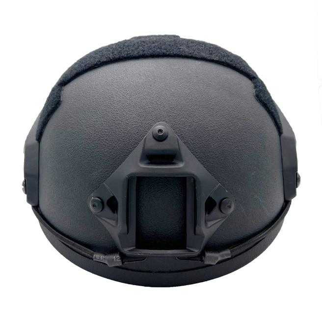 NcStar NcSTAR Ballistic Fast Helmet Rated at Level IIIA Protection Black Medium - XLarge, front view of a black ballistic helmet with a central mounting bracket on a white background.