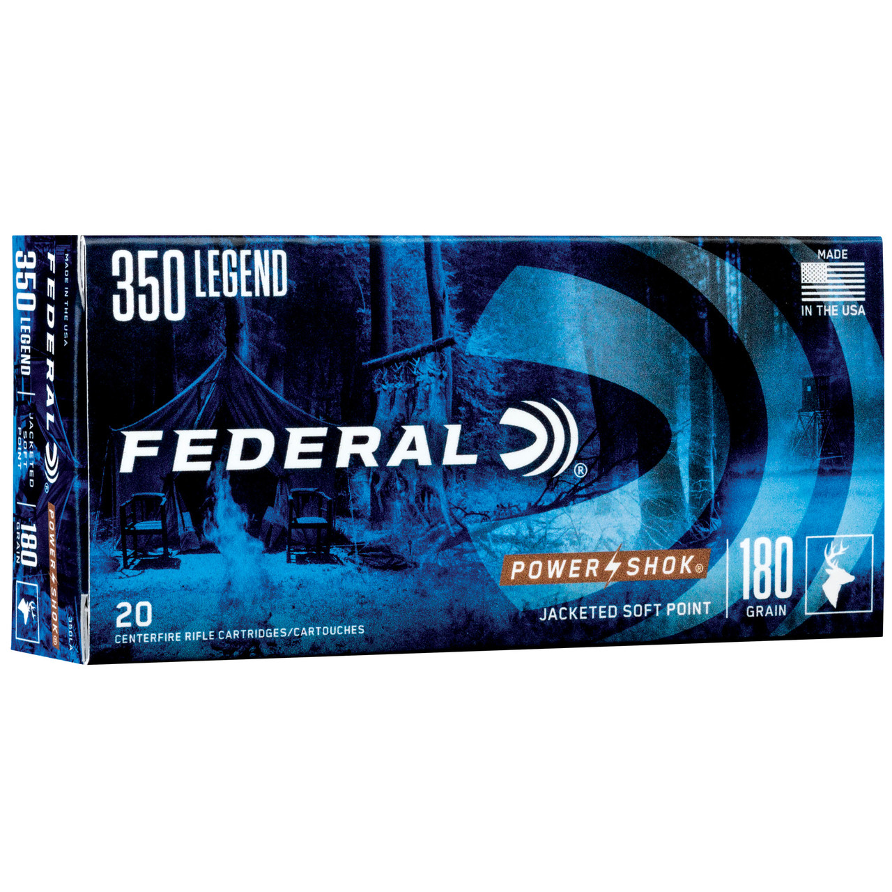 Federal 350LA Pwrshk 350leg 180gr Sp 20/200