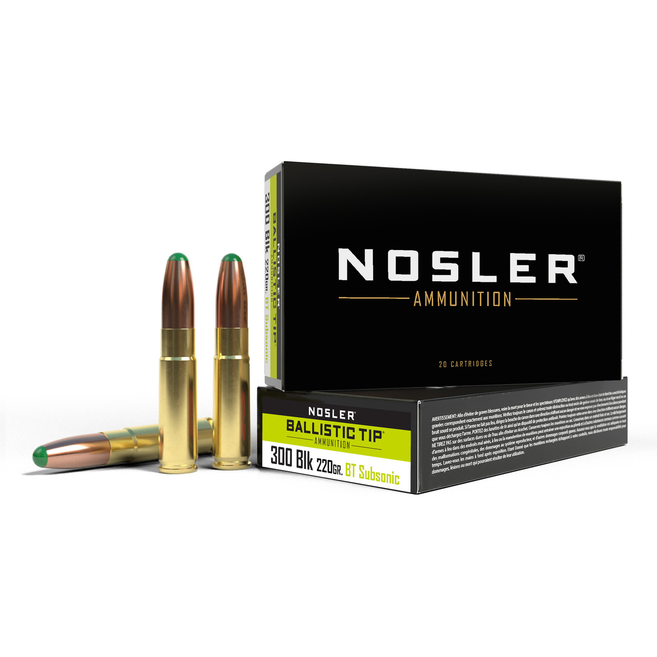 NOSLER 61050 300blk 220gr Bt Rn 20/200