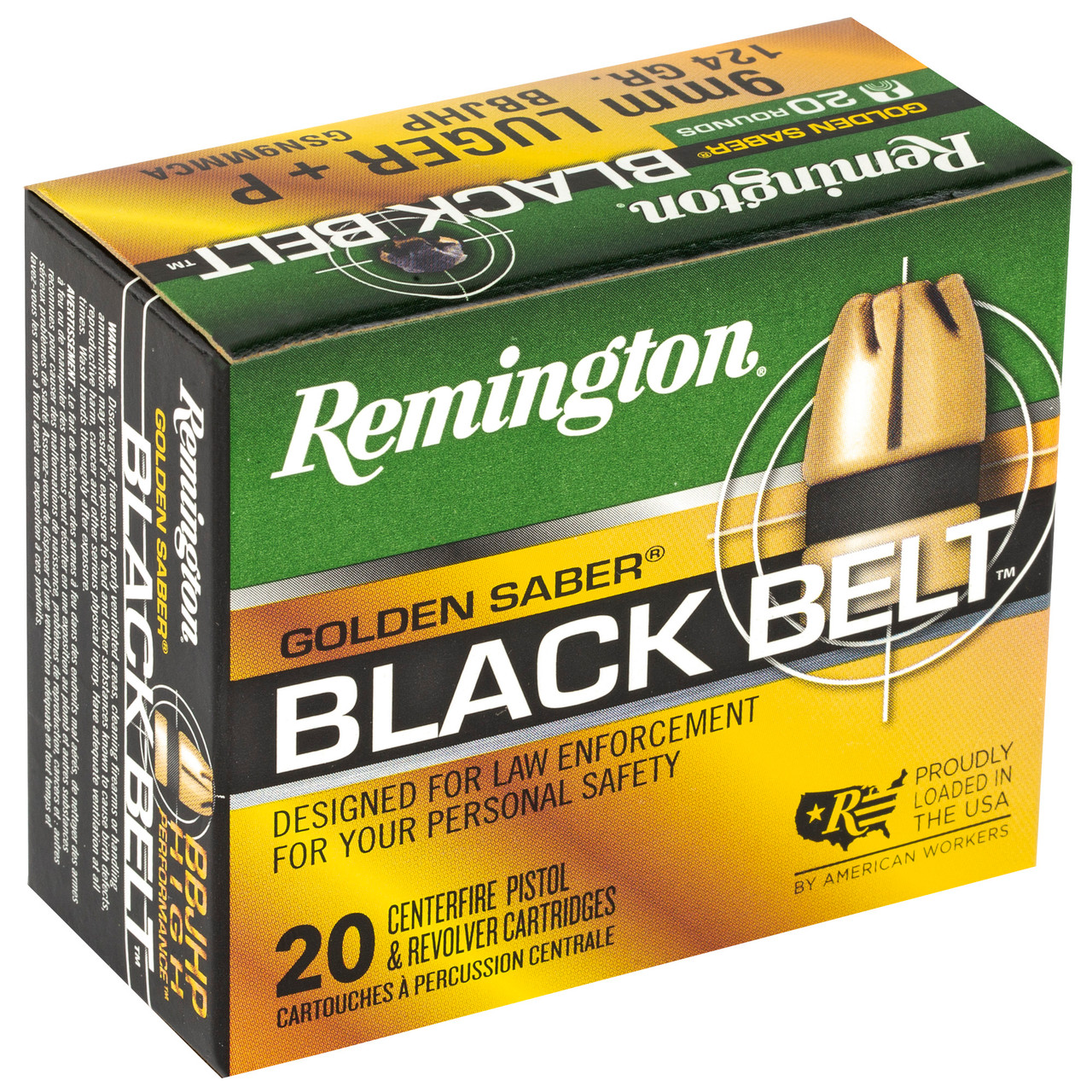Remington 29427 Gs Black Belt 9mm+p 124gr 20/500