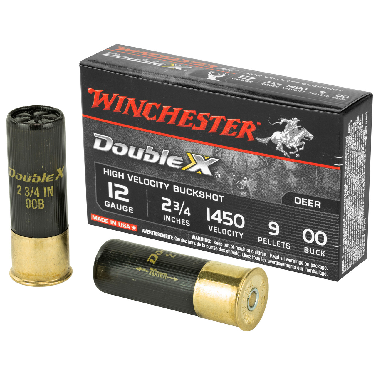 Winchester Ammunition SB1200 Dbl X Hv 12ga 2.75" 00bk 9p 5/
