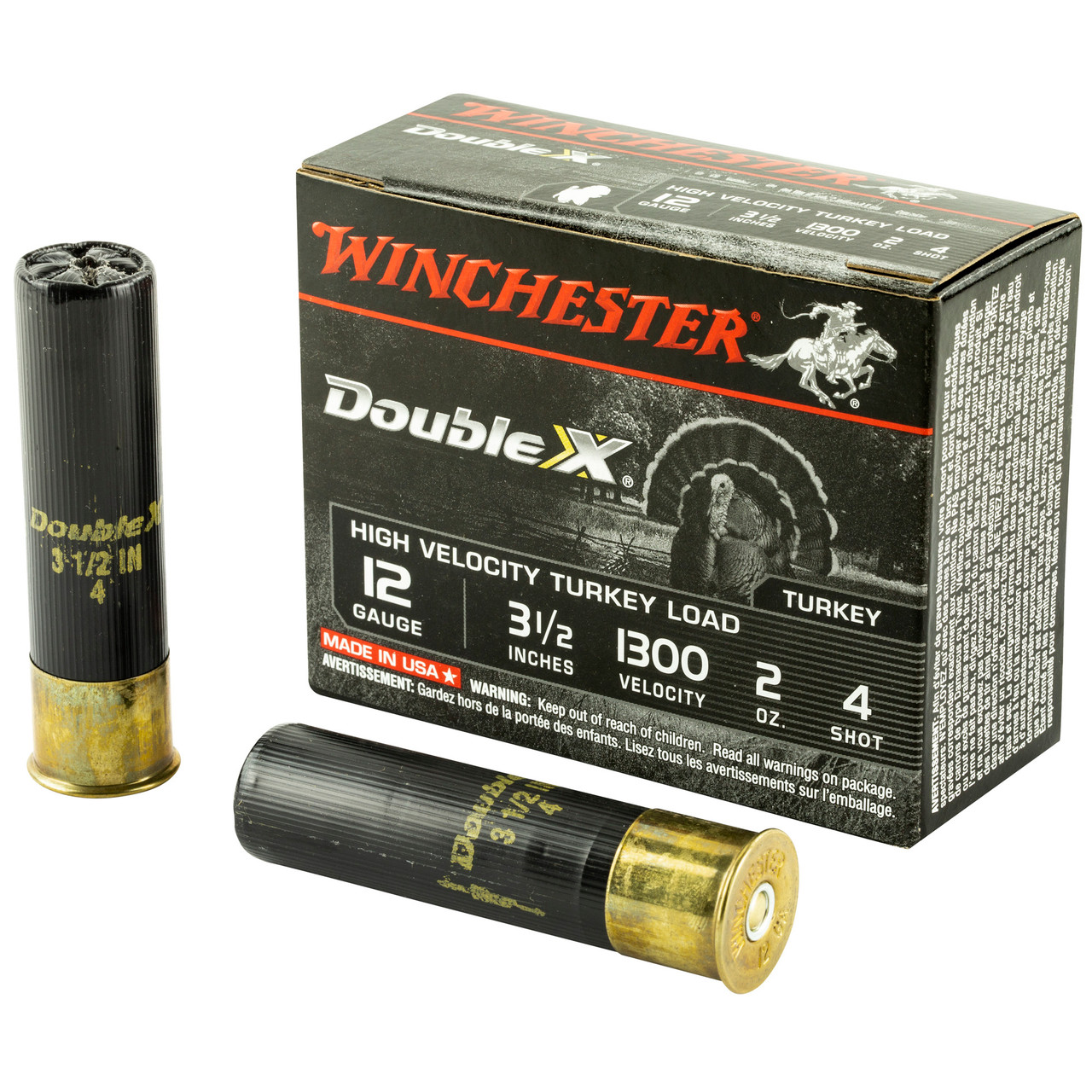 Winchester Ammunition STH12354 Dbl X Hv Trky 12ga 3.5" #4 10/